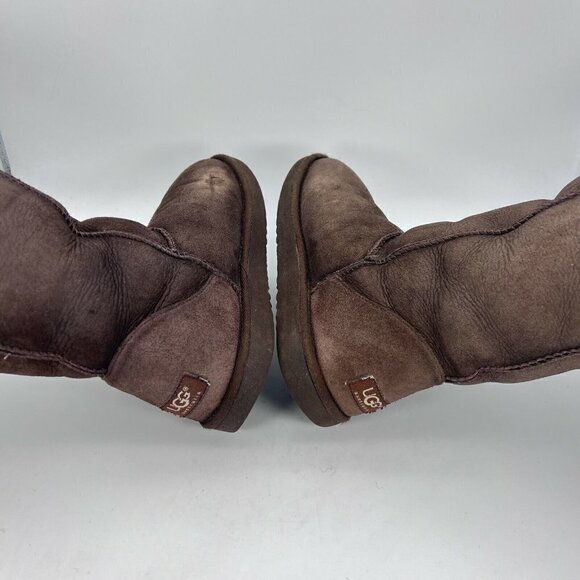 UGG Classic Women Size 8 Tall Winter Snow Boots Brown Mid Calf 5805 - Picture 8 of 11